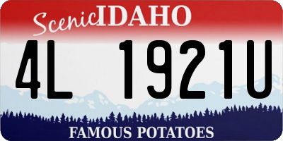 ID license plate 4L1921U