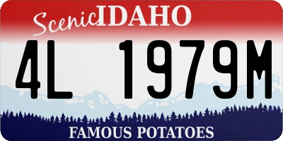 ID license plate 4L1979M