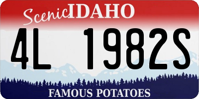 ID license plate 4L1982S
