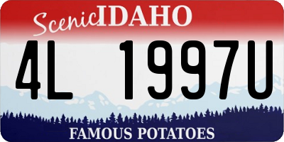 ID license plate 4L1997U