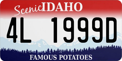 ID license plate 4L1999D