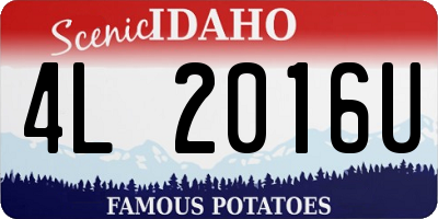 ID license plate 4L2016U