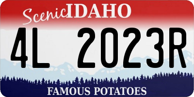 ID license plate 4L2023R