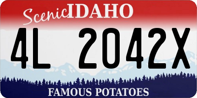 ID license plate 4L2042X