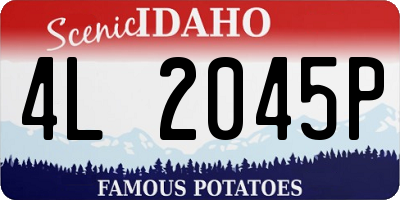 ID license plate 4L2045P