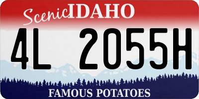 ID license plate 4L2055H
