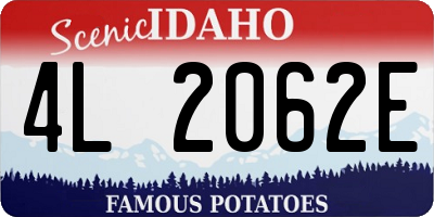 ID license plate 4L2062E
