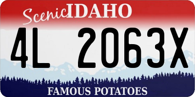 ID license plate 4L2063X