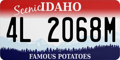 ID license plate 4L2068M