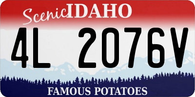 ID license plate 4L2076V