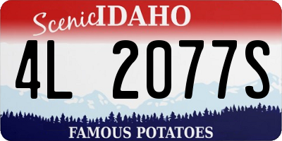 ID license plate 4L2077S