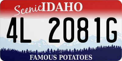 ID license plate 4L2081G