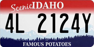 ID license plate 4L2124Y