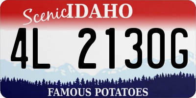 ID license plate 4L2130G