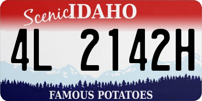 ID license plate 4L2142H