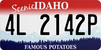 ID license plate 4L2142P