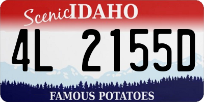 ID license plate 4L2155D