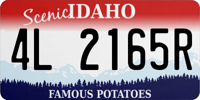 ID license plate 4L2165R