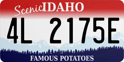 ID license plate 4L2175E