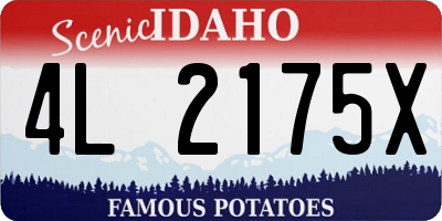 ID license plate 4L2175X