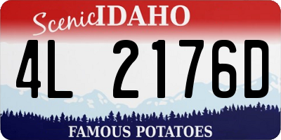 ID license plate 4L2176D