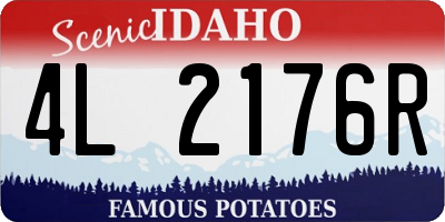 ID license plate 4L2176R