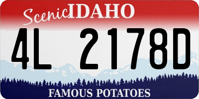 ID license plate 4L2178D