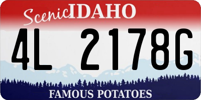 ID license plate 4L2178G