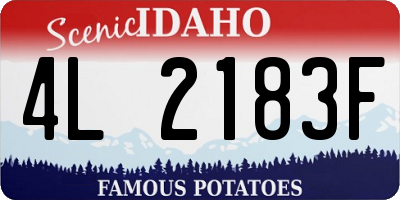 ID license plate 4L2183F