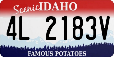 ID license plate 4L2183V