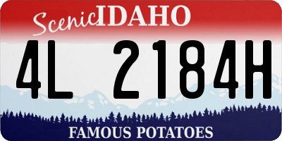 ID license plate 4L2184H