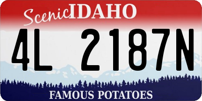 ID license plate 4L2187N
