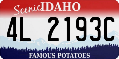 ID license plate 4L2193C