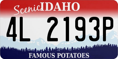 ID license plate 4L2193P