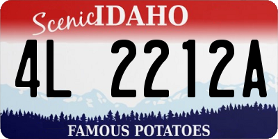 ID license plate 4L2212A