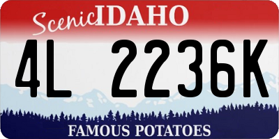 ID license plate 4L2236K