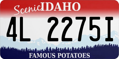 ID license plate 4L2275I