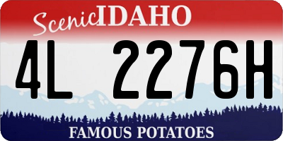 ID license plate 4L2276H