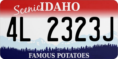 ID license plate 4L2323J