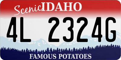 ID license plate 4L2324G