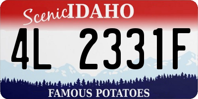 ID license plate 4L2331F