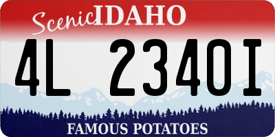 ID license plate 4L2340I