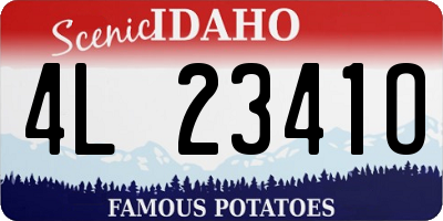 ID license plate 4L2341O