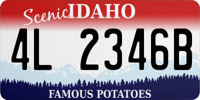 ID license plate 4L2346B