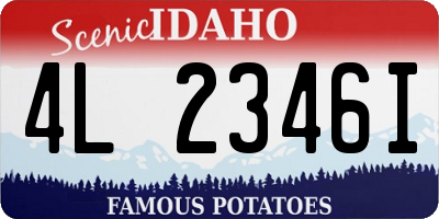 ID license plate 4L2346I