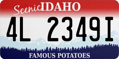 ID license plate 4L2349I