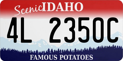ID license plate 4L2350C