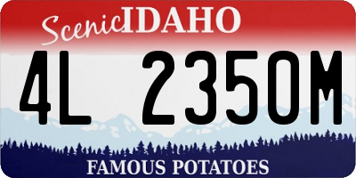 ID license plate 4L2350M