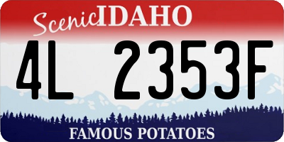 ID license plate 4L2353F