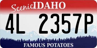 ID license plate 4L2357P